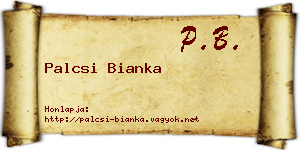 Palcsi Bianka névjegykártya